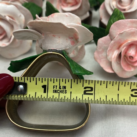 Elegant Pink Rose Napkin Rings- set of 12 - Picture 16 of 16